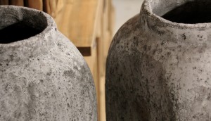 Robuuste vaas cement