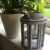 Lantaarn hout grijs