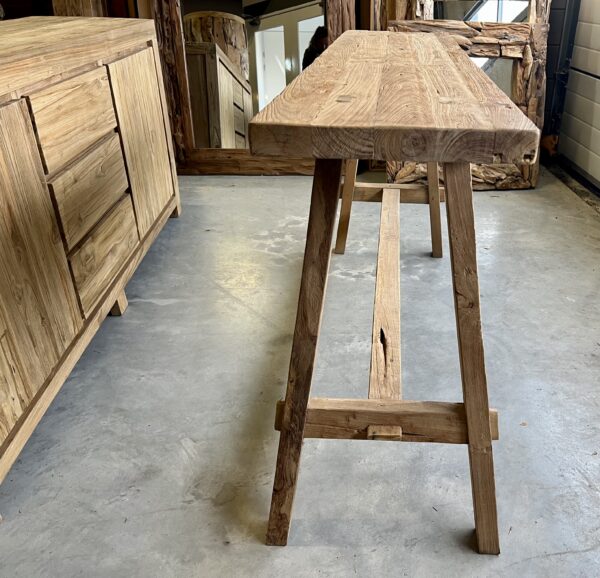 Sidetable 150cm rustiek geborsteld