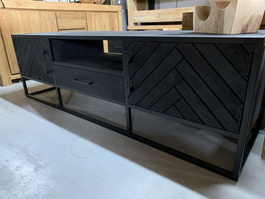 TV-meubel zwart 165cm